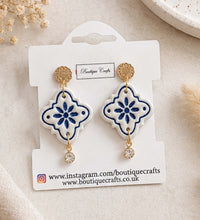 Load image into Gallery viewer, Handmade Tile Effect Summer Earrings