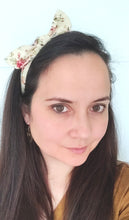 Load image into Gallery viewer, Knotted tie wrap headband - Cream Floral