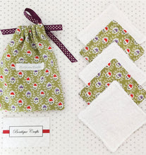 Load image into Gallery viewer, Reusable Face Wipes and Storage Bag