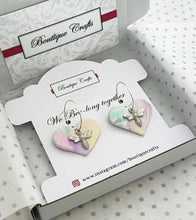 Load image into Gallery viewer, Handmade Clay Bee Hoop Earrings

