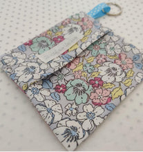 Load image into Gallery viewer, Blue Pastel Face Mask Bag Keyring
