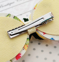 Load image into Gallery viewer, Easter Chick Girls Hair Bow Clip - Yellow and White
