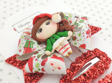 Load image into Gallery viewer, Christmas Hair Bow Clip Set - Cute Elf

