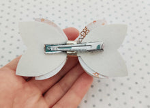 Load image into Gallery viewer, Christmas Hair Bow Clip Set - Gold Trees
