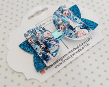 Load image into Gallery viewer, Floral Girls Stacked Hair Bow - Rose Prints
