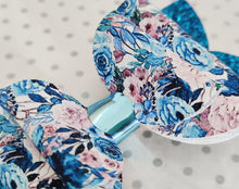 Load image into Gallery viewer, Floral Girls Stacked Hair Bow - Rose Prints

