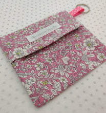 Load image into Gallery viewer, Vintage Pink Face Mask Bag Keyring
