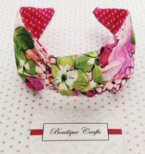 Load image into Gallery viewer, Top Knot Fabric Headband - Pink Floral
