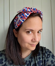 Load image into Gallery viewer, Union Jack Headband - King's Coronation Hair Bow
