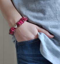 Load image into Gallery viewer, Valentine's / Galentine's Skinny Liberty Scrunchie Bracelet -  keepsake gift
